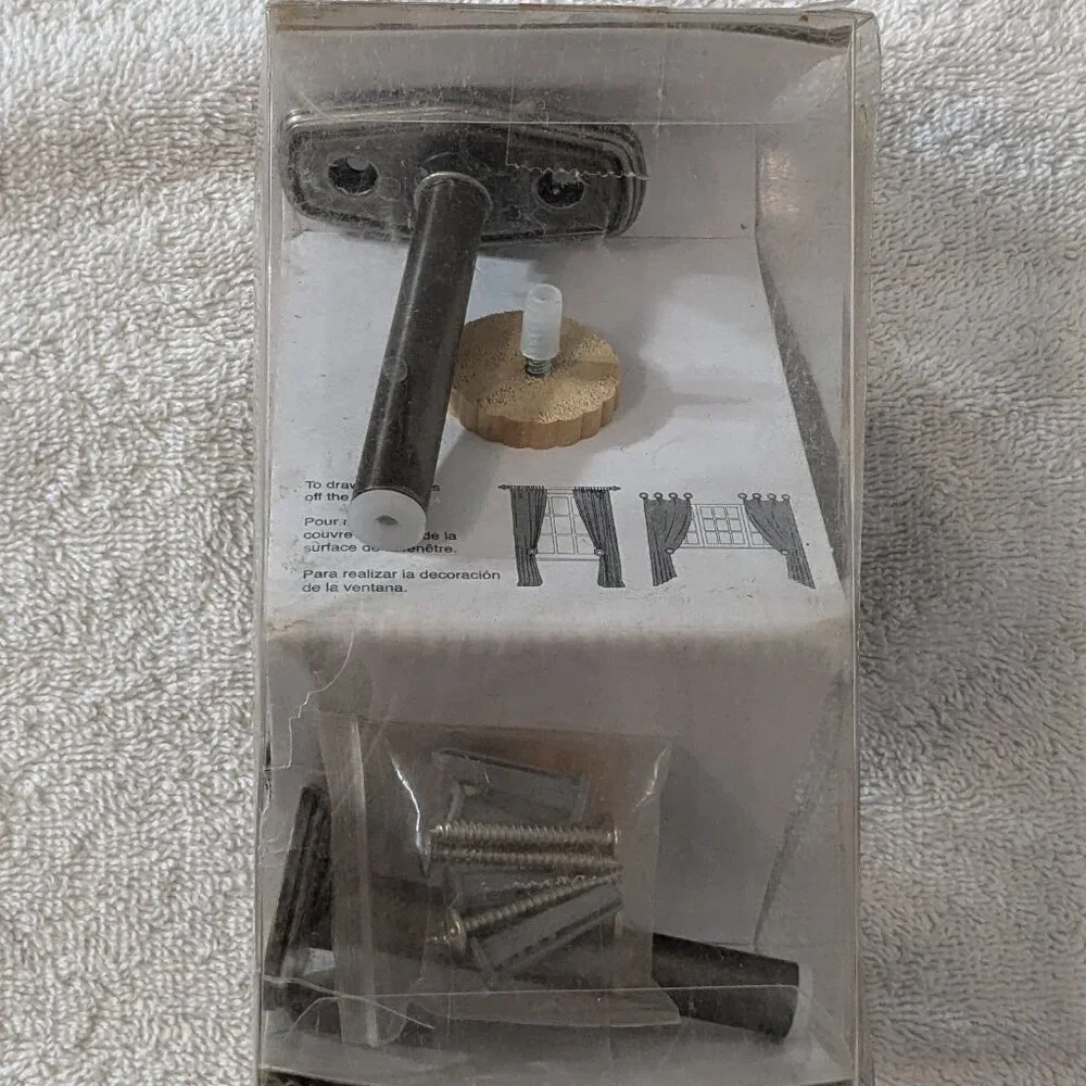 LEVELOR; Pair of Medallion Curtain Holdbacks; Silver Pewter, New